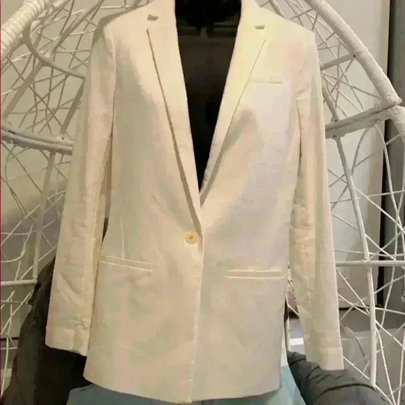 ✨NWOT✨Banana Republic White Long Blazer- Excellent - Picture 1 of 11